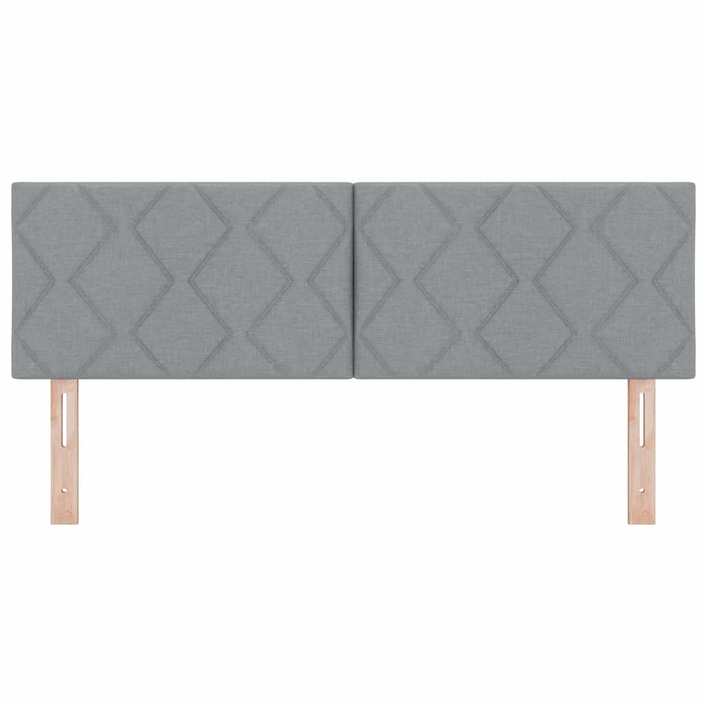 Testiera LED Grigio chiaro 144 cm Tessuto | homemem39