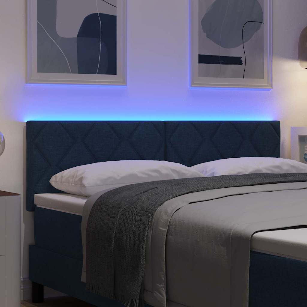 Testiera LED Blu 160 cm Tessuto | homemem39