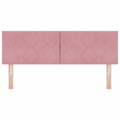 Testiera LED Rosa 160 cm Velluto | homemem39