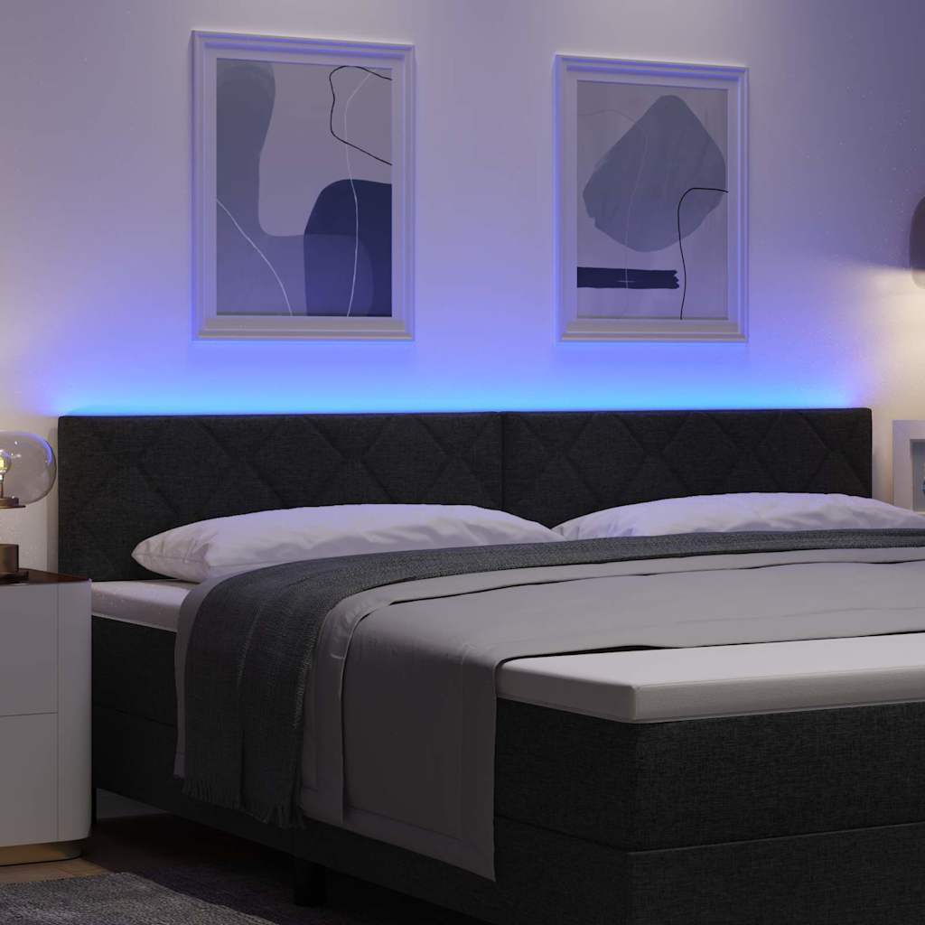 Testiera LED Nero Tessuto | homemem39