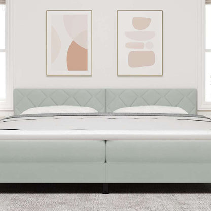 Testiera LED con testiera Grigio chiaro 200 cm Pelle Sintetica