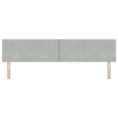 Testiera LED con testiera Grigio chiaro 200 cm Pelle Sintetica