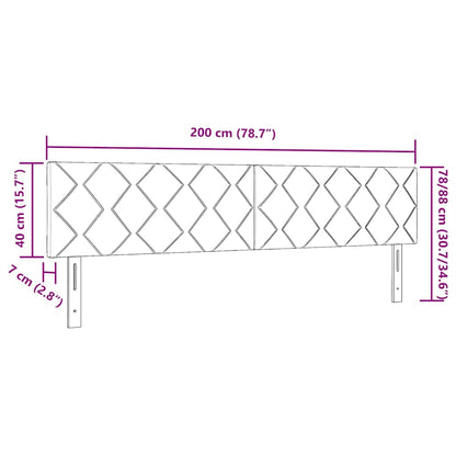 Testiera LED con testiera Rosa 200 cm Pelle Sintetica