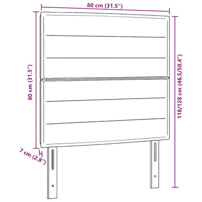 Testiera LED con luci a strisce a LED Crema 80 cm Poliestere - homemem39