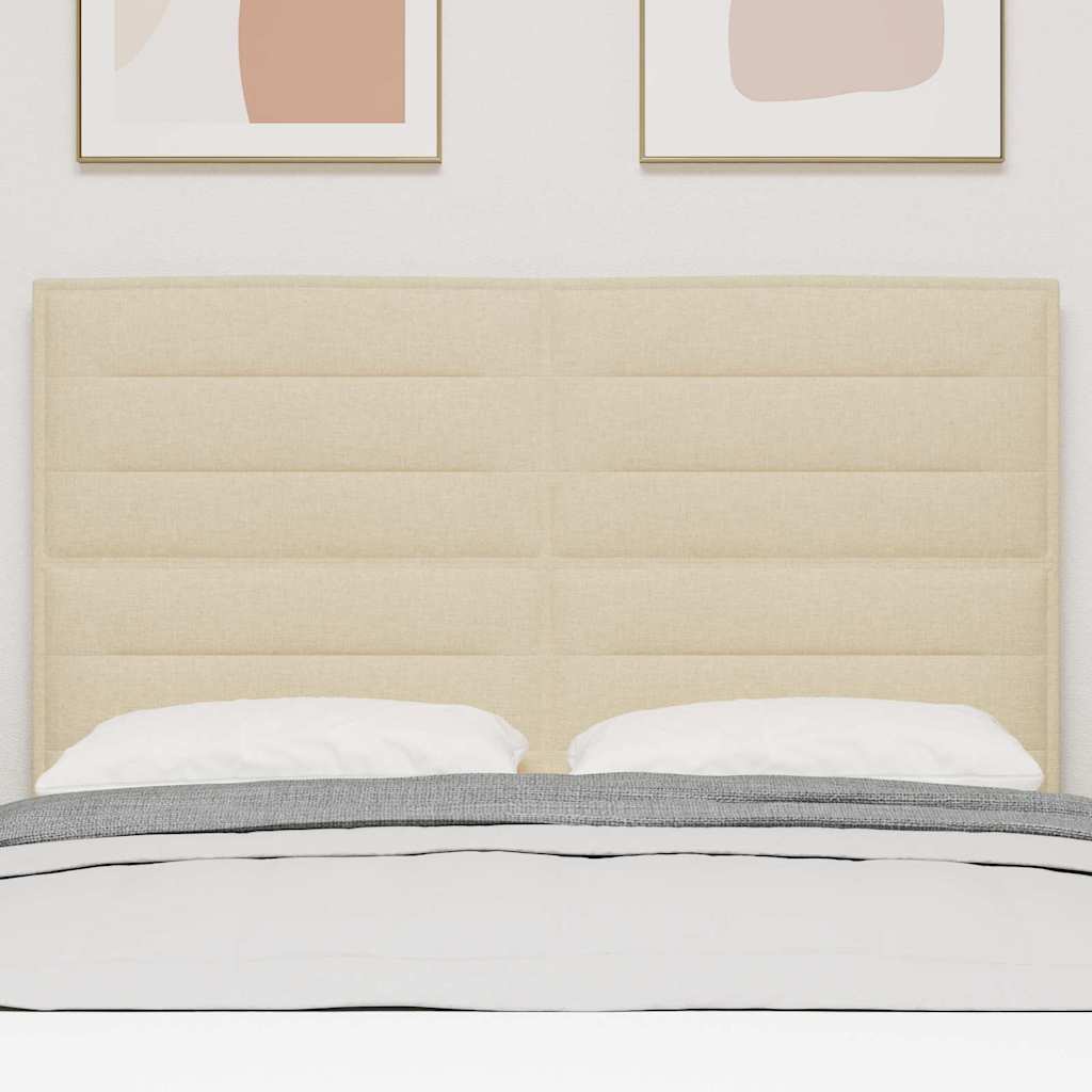 Testiera LED con strisce LED con testiera Crema 144 cm Tessuto | homemem39