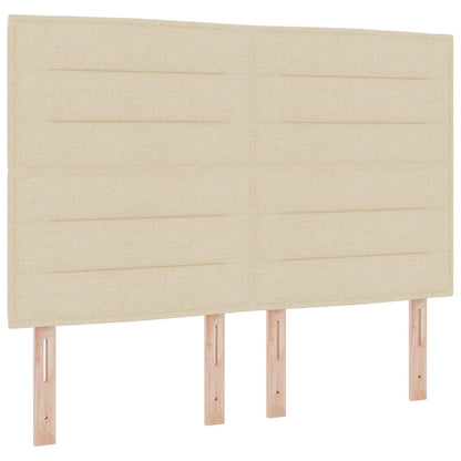 Testiera LED con strisce LED con testiera Crema 144 cm Tessuto | homemem39