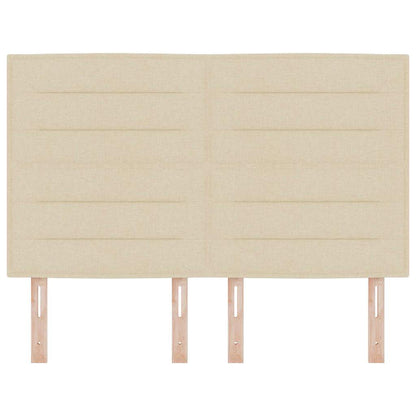 Testiera LED con strisce LED con testiera Crema 144 cm Tessuto | homemem39