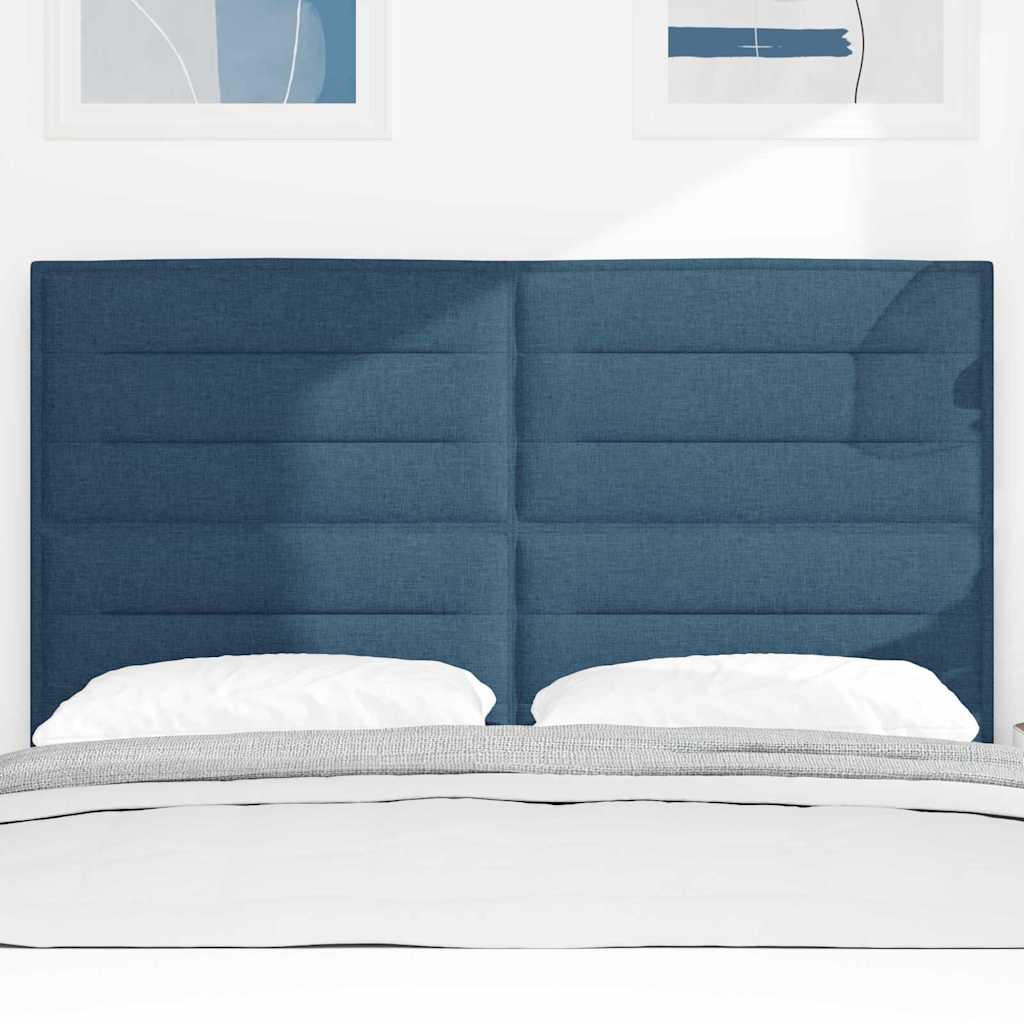 Testiera LED con strisce LED con testiera Blu 144 cm Tessuto | homemem39