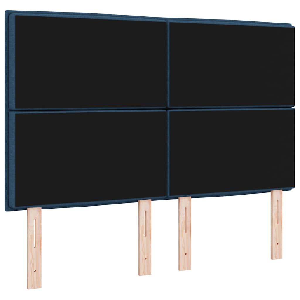 Testiera LED con strisce LED con testiera Blu 144 cm Tessuto | homemem39