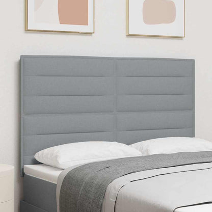 Testiera LED con strisce LED Grigio chiaro 160 cm Tessuto
