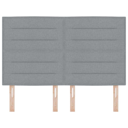 Testiera LED con strisce LED Grigio chiaro 160 cm Tessuto | homemem39