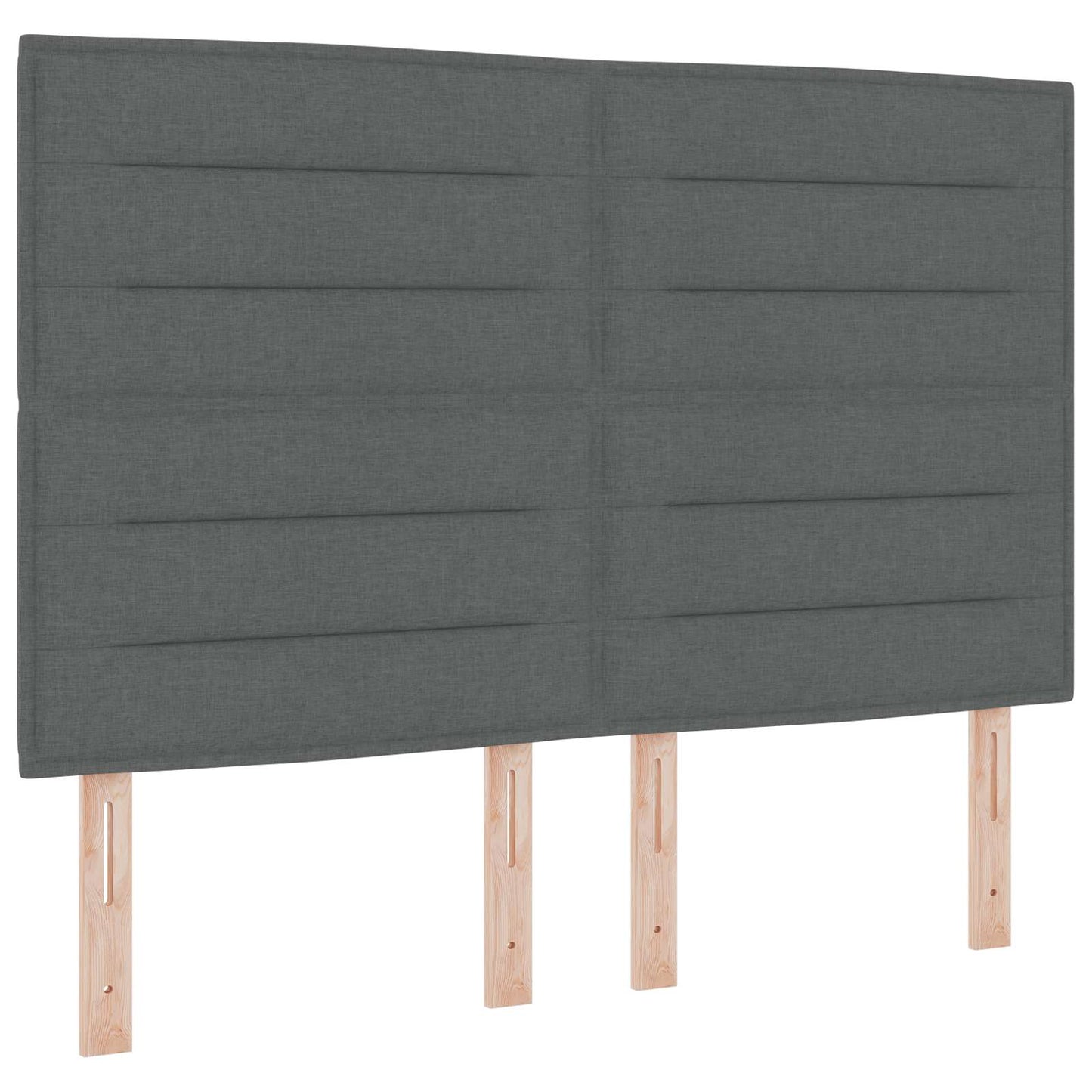 Testiera LED con strisce LED Grigio scuro 160 cm Tessuto | homemem39