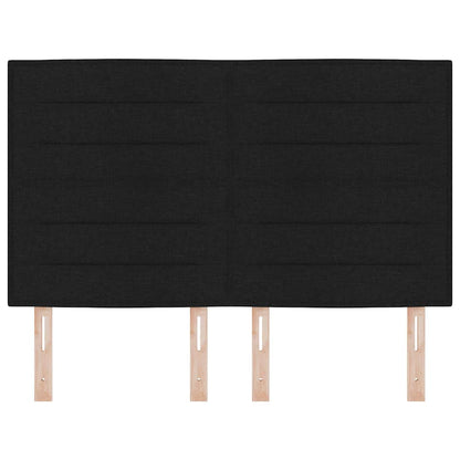 Testiera LED con strisce LED con testiera Nero 160 cm Tessuto | homemem39