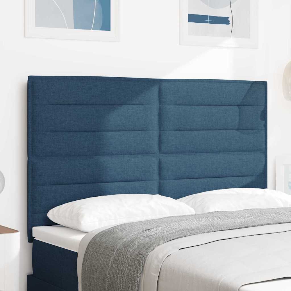 Testiera LED con strisce LED con testiera Blu 160 cm Tessuto | homemem39