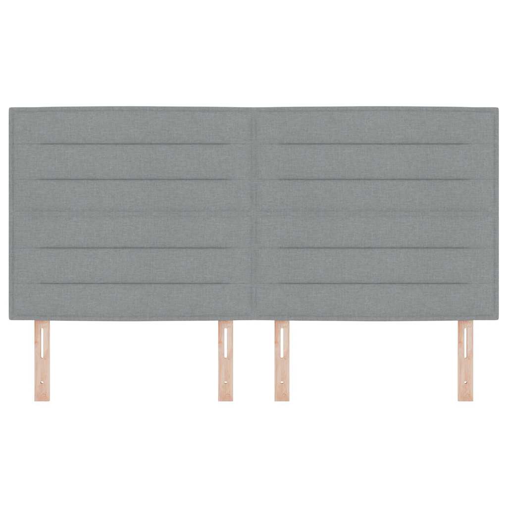 Testiera LED con testiera Grigio chiaro 180 cm Poliestere - homemem39