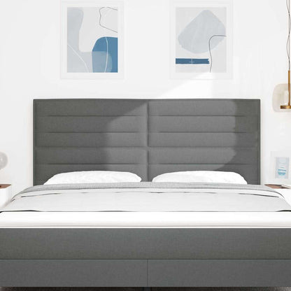 Testiera LED con strisce LED Grigio scuro 180 cm Tessuto | homemem39
