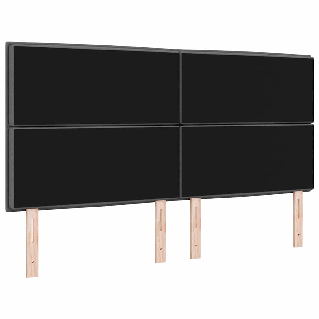 Testiera LED con strisce LED Grigio scuro 180 cm Tessuto | homemem39
