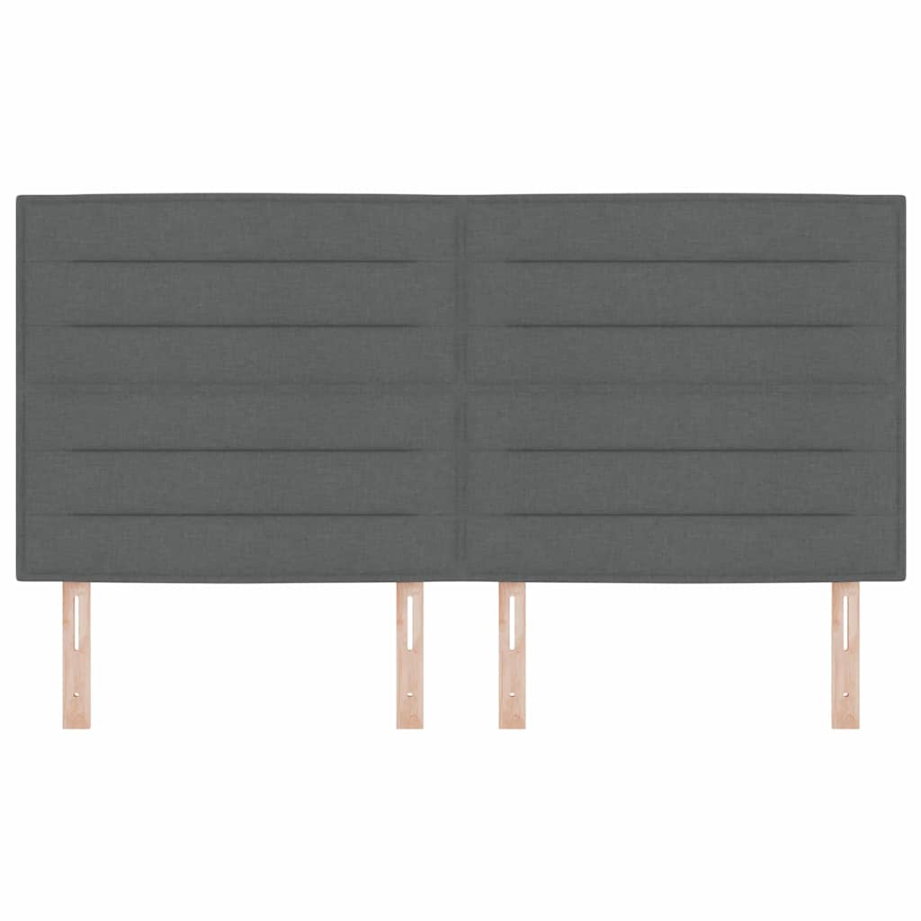 Testiera LED con strisce LED Grigio scuro 180 cm Tessuto | homemem39