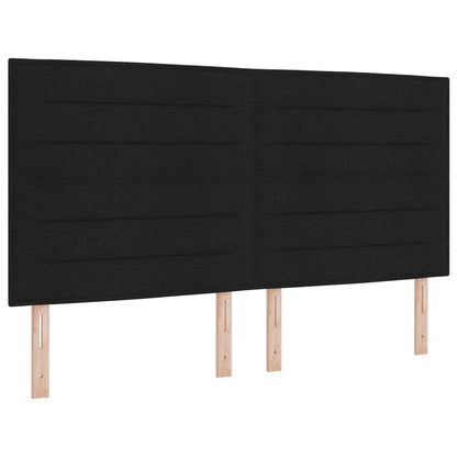 Testiera LED con strisce LED con testiera Nero 180 cm Tessuto | homemem39