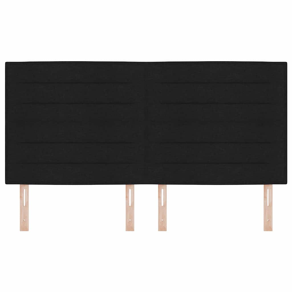 Testiera LED con strisce LED con testiera Nero 180 cm Tessuto | homemem39