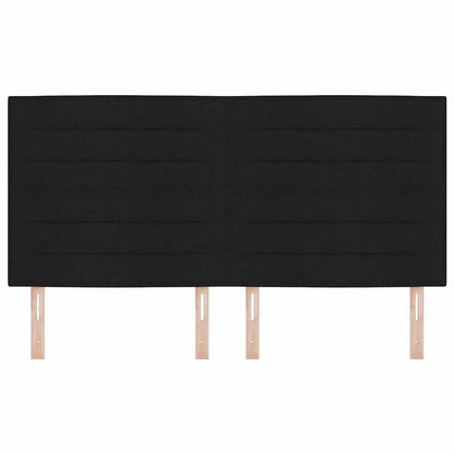 Testiera LED con strisce LED con testiera Nero 180 cm Tessuto | homemem39