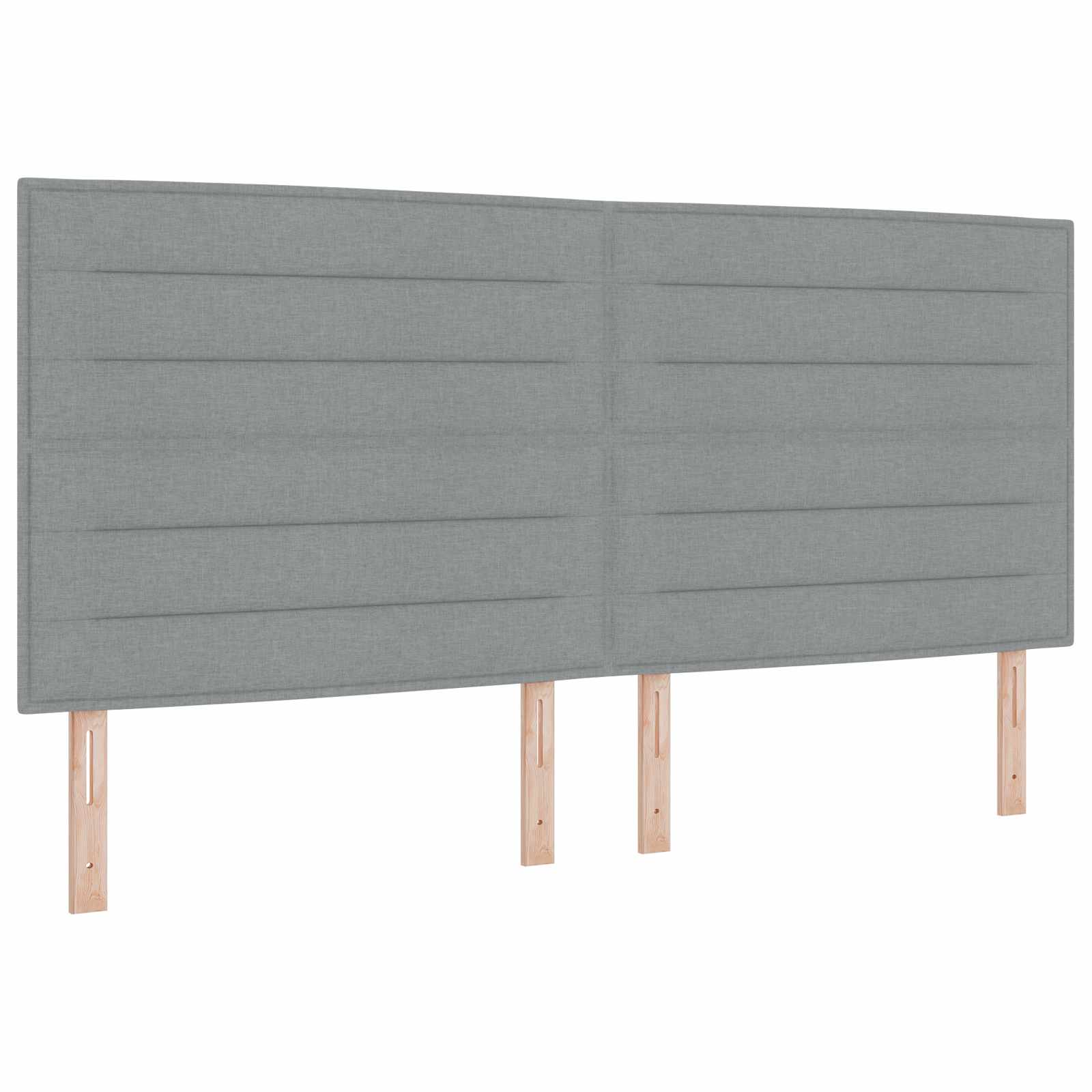 Testiera LED con strisce LED Grigio chiaro 200 cm Tessuto | homemem39