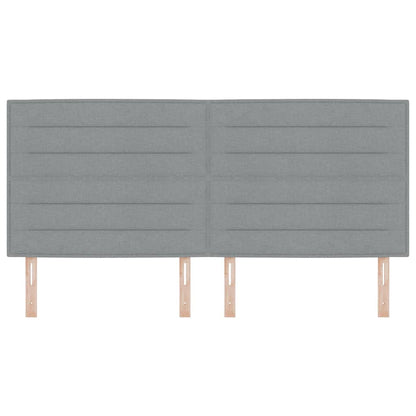Testiera LED con strisce LED Grigio chiaro 200 cm Tessuto | homemem39