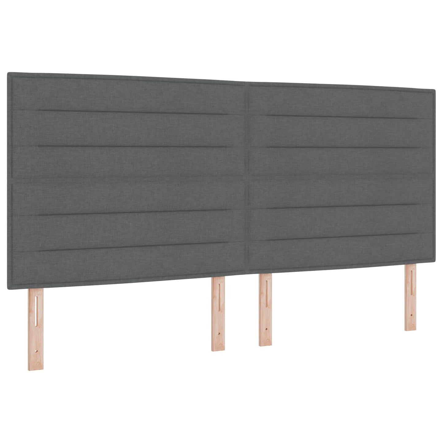 Testiera LED con strisce LED Grigio scuro 200 cm Tessuto | homemem39
