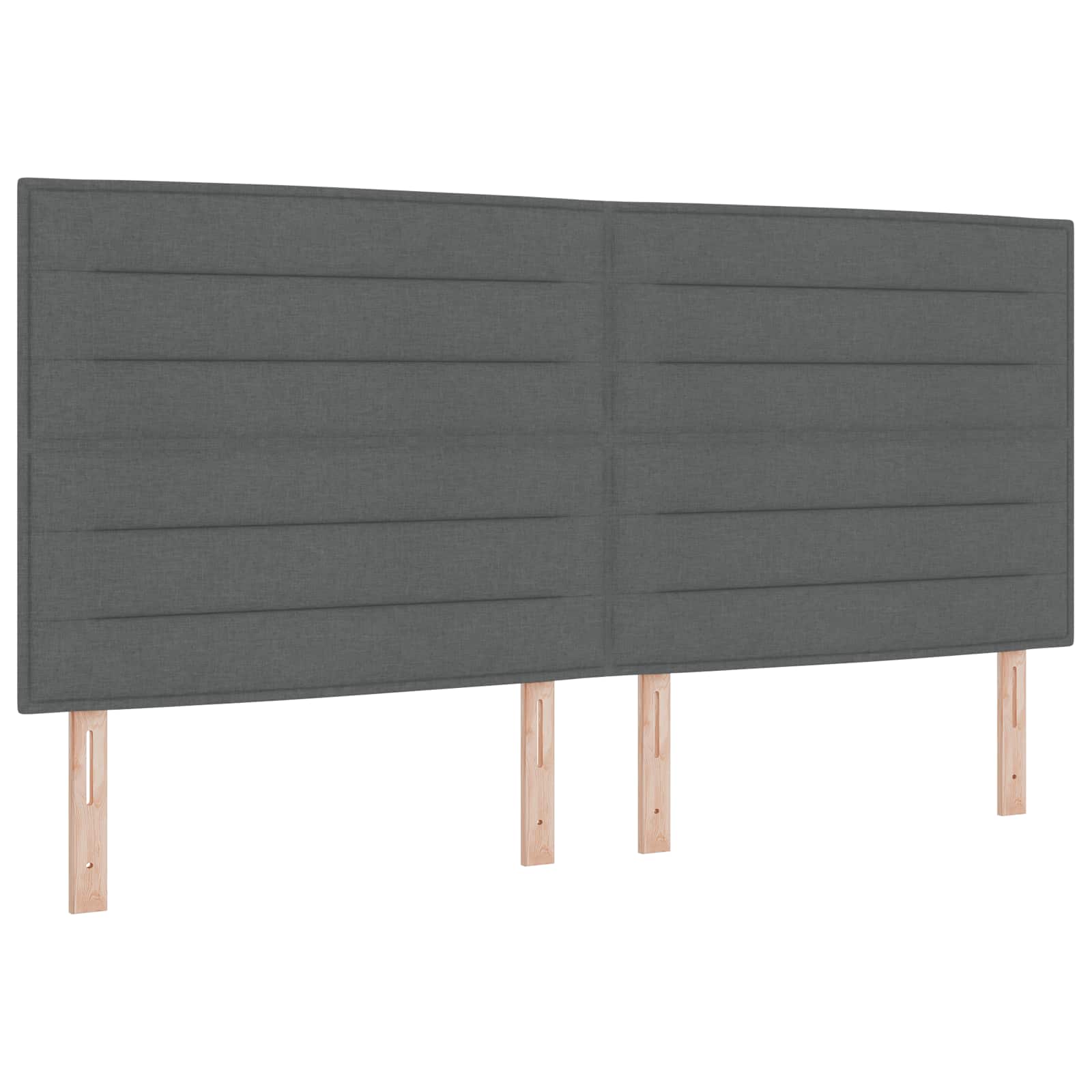 Testiera LED con strisce LED Grigio scuro 200 cm Tessuto | homemem39