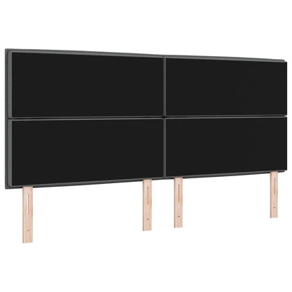 Testiera LED con strisce LED Grigio scuro 200 cm Tessuto | homemem39