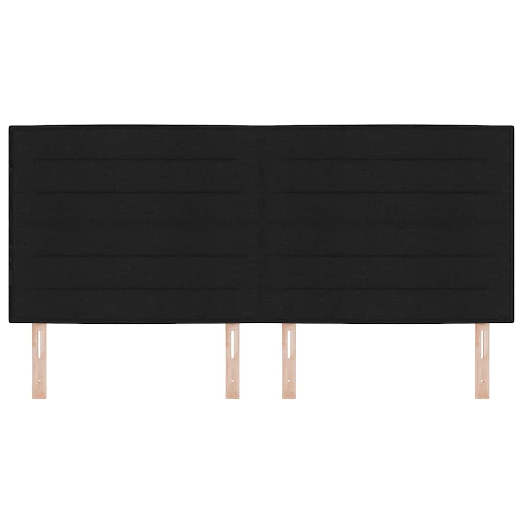 Testiera LED con strisce LED con testiera Nero 200 cm Tessuto | homemem39