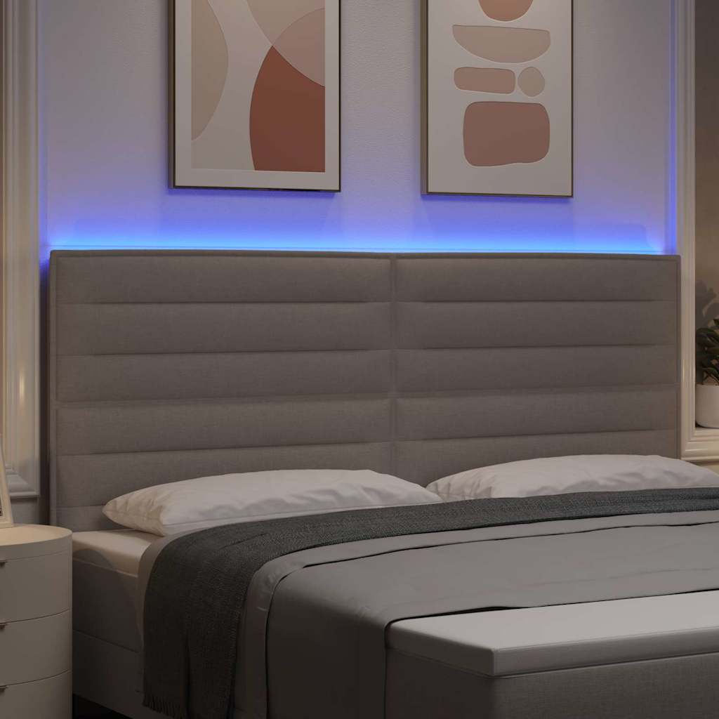 Testiera LED con strisce LED con testiera Talpa 200 cm Tessuto | homemem39