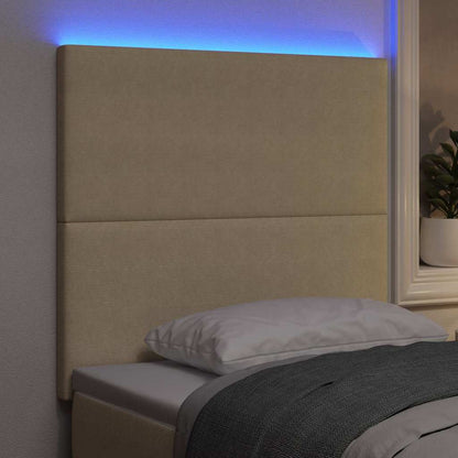 Testiera LED con testiera Grigio Verde 80 cm Tessuto in Cords | homemem39
