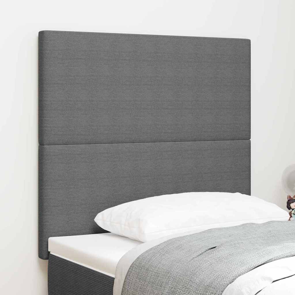 Testiera LED con testiera Grigio chiaro 90 cm Tessuto in Cords | homemem39