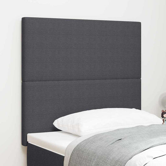 Testiera LED con testiera Grigio scuro 100 cm Tessuto in Cords | homemem39