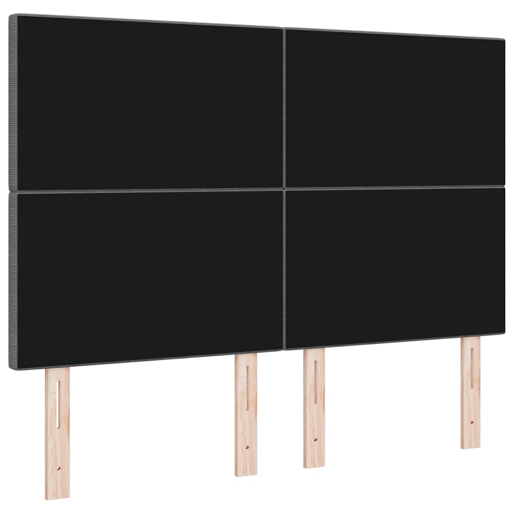 Testiera LED con testiera Grigio chiaro 144 cm Tessuto in Cords | homemem39