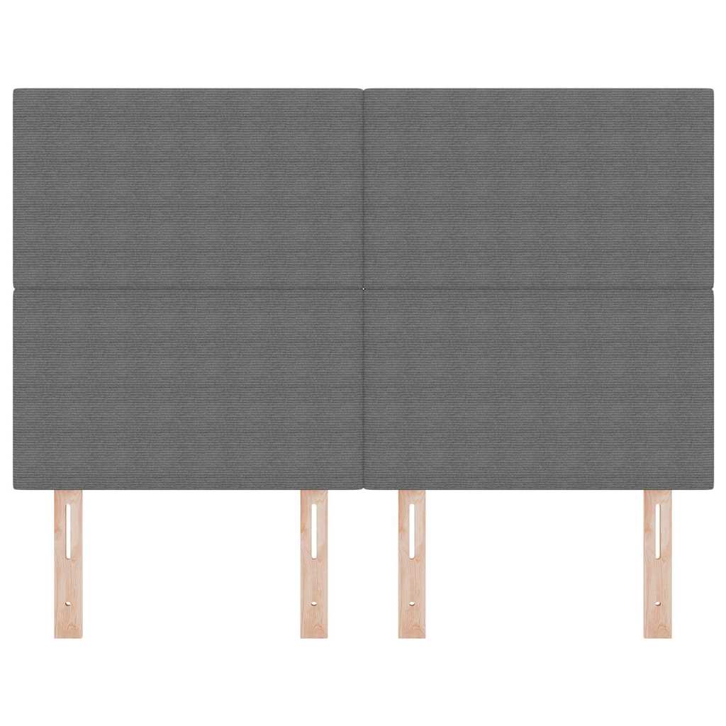 Testiera LED con testiera Grigio chiaro 144 cm Tessuto in Cords | homemem39
