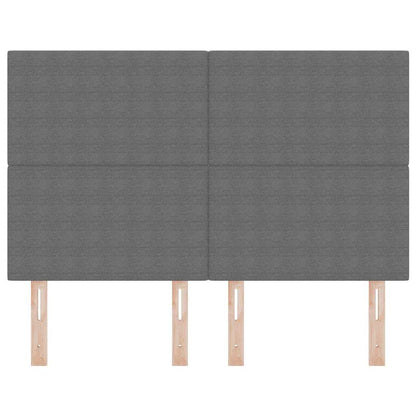 Testiera LED con testiera Grigio chiaro 144 cm Tessuto in Cords | homemem39