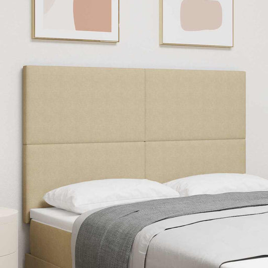 Testiera LED con testiera Grigio Verde 144 cm Tessuto in Cords | homemem39