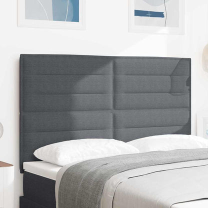 Testiera LED con testiera Grigio scuro 160 cm Tessuto in Cords | homemem39