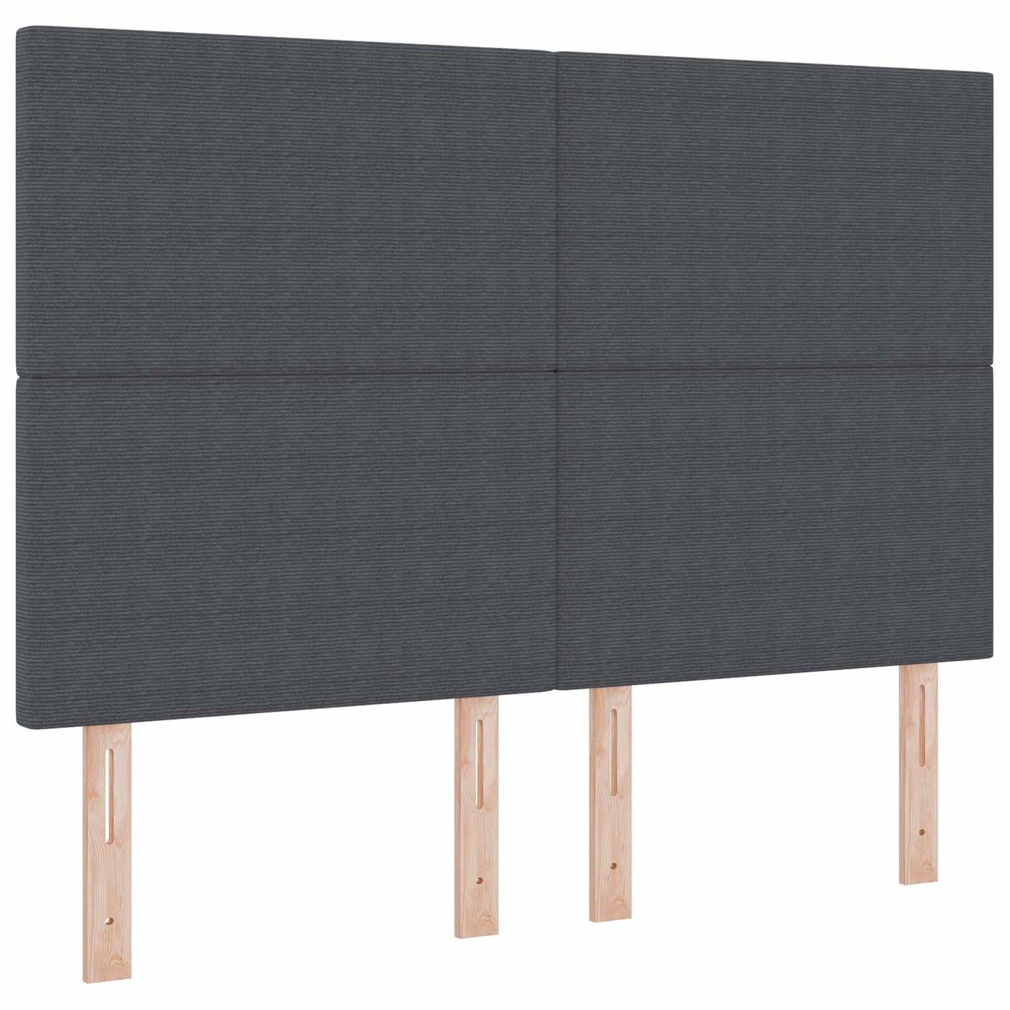 Testiera LED con testiera Grigio scuro 160 cm Tessuto in Cords | homemem39