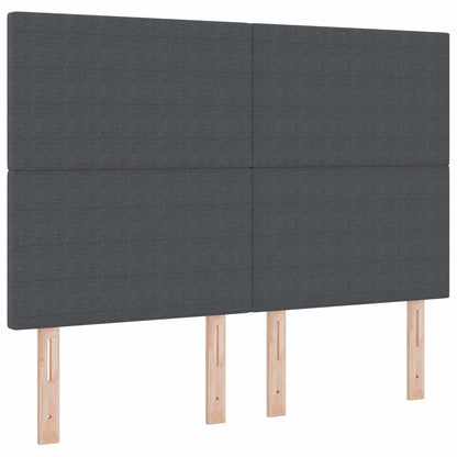 Testiera LED con testiera Grigio scuro 160 cm Tessuto in Cords | homemem39