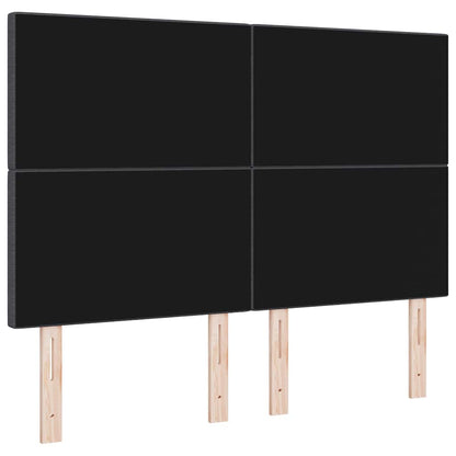 Testiera LED con testiera Grigio scuro 160 cm Tessuto in Cords