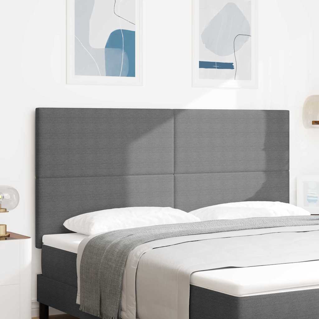 Testiera LED con testiera Grigio chiaro 180 cm Tessuto in Cords | homemem39