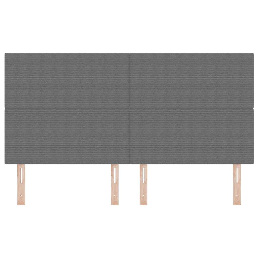 Testiera LED con testiera Grigio chiaro 180 cm Tessuto in Cords