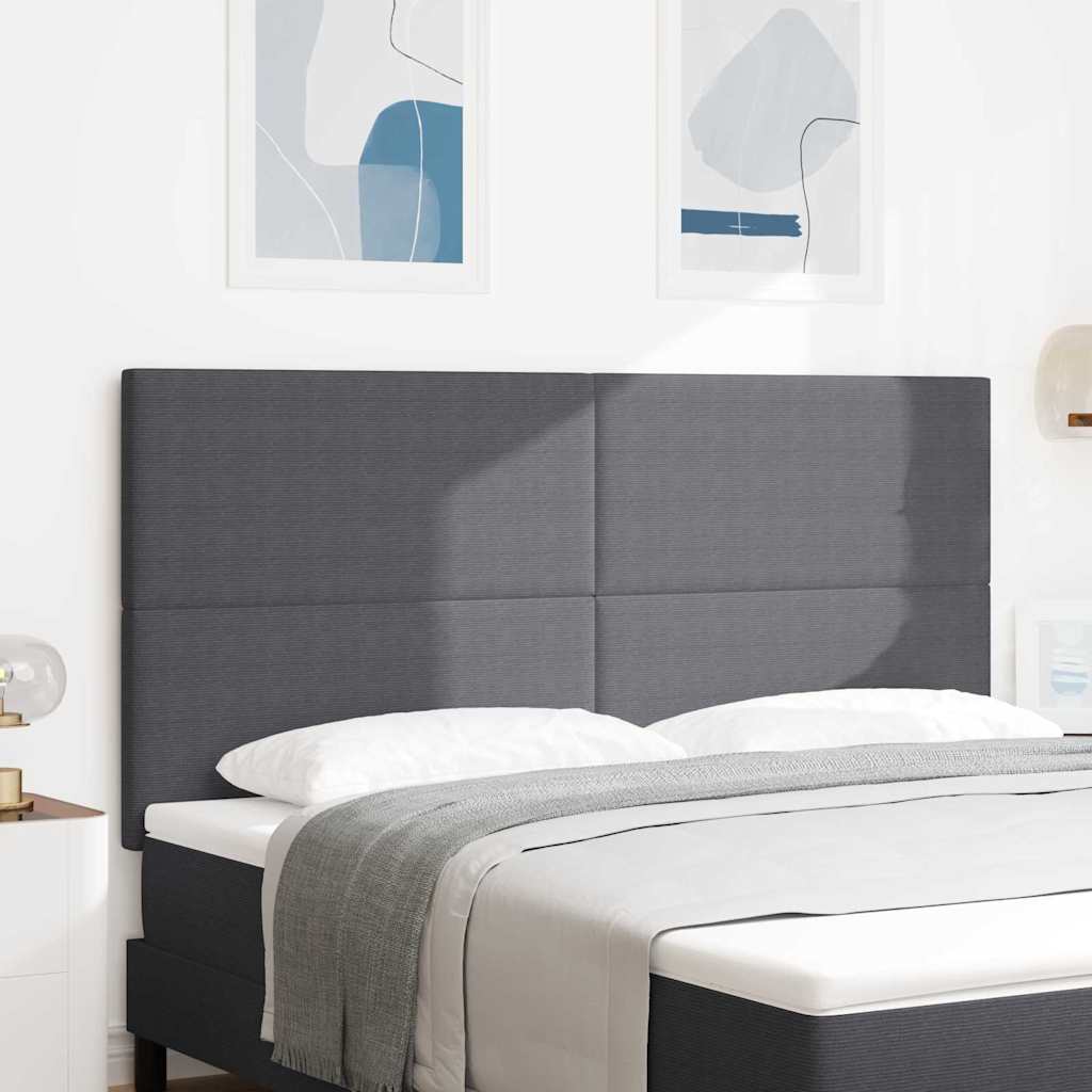 Testiera LED con testiera Grigio scuro 180 cm Tessuto in Cords | homemem39
