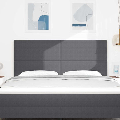 Testiera LED con testiera Grigio scuro 180 cm Tessuto in Cords | homemem39