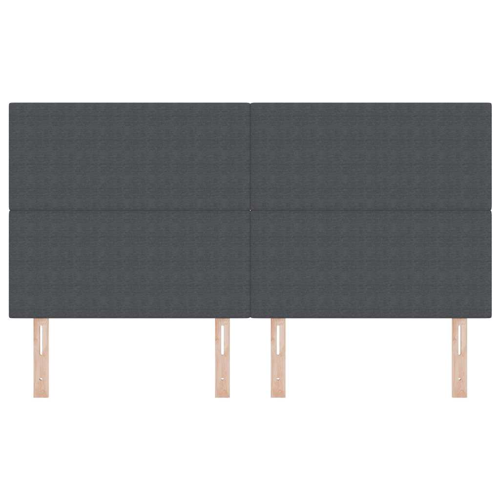 Testiera LED con testiera Grigio scuro 180 cm Tessuto in Cords | homemem39