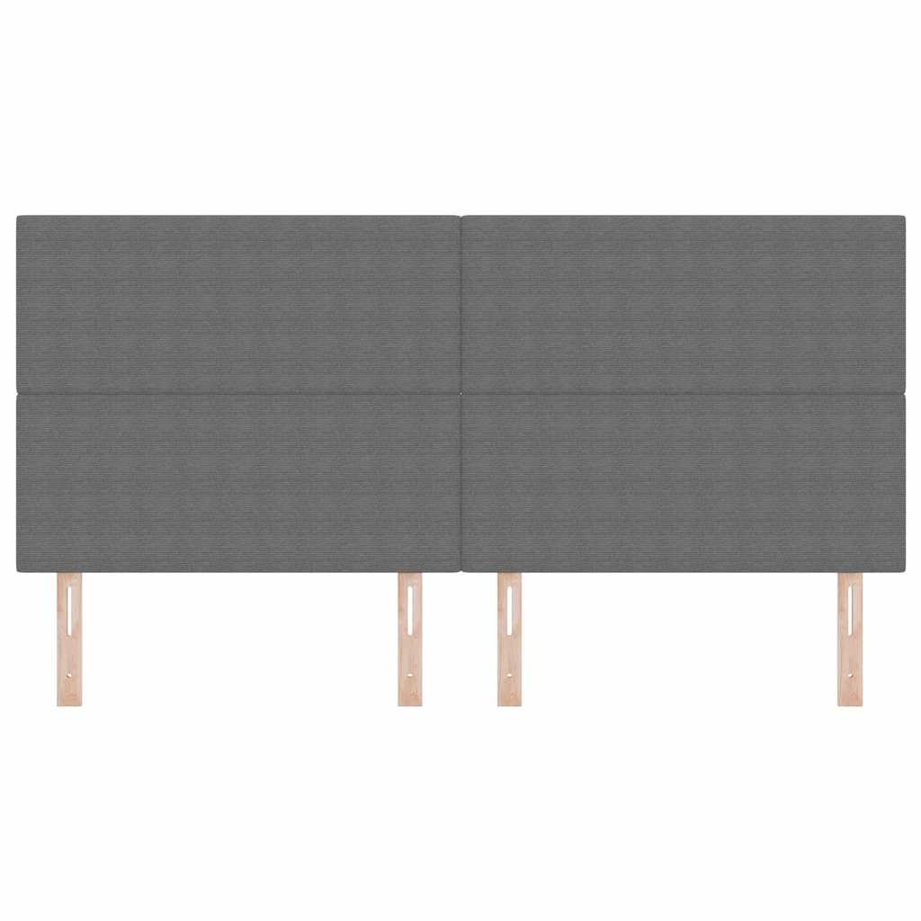 Testiera LED con testiera Grigio chiaro 200 cm Tessuto in Cords | homemem39