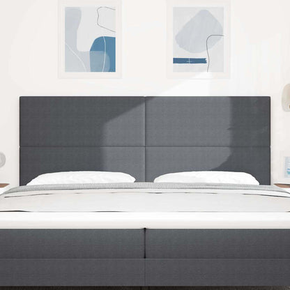 Testiera LED con testiera Grigio scuro 200 cm Tessuto in Cords | homemem39
